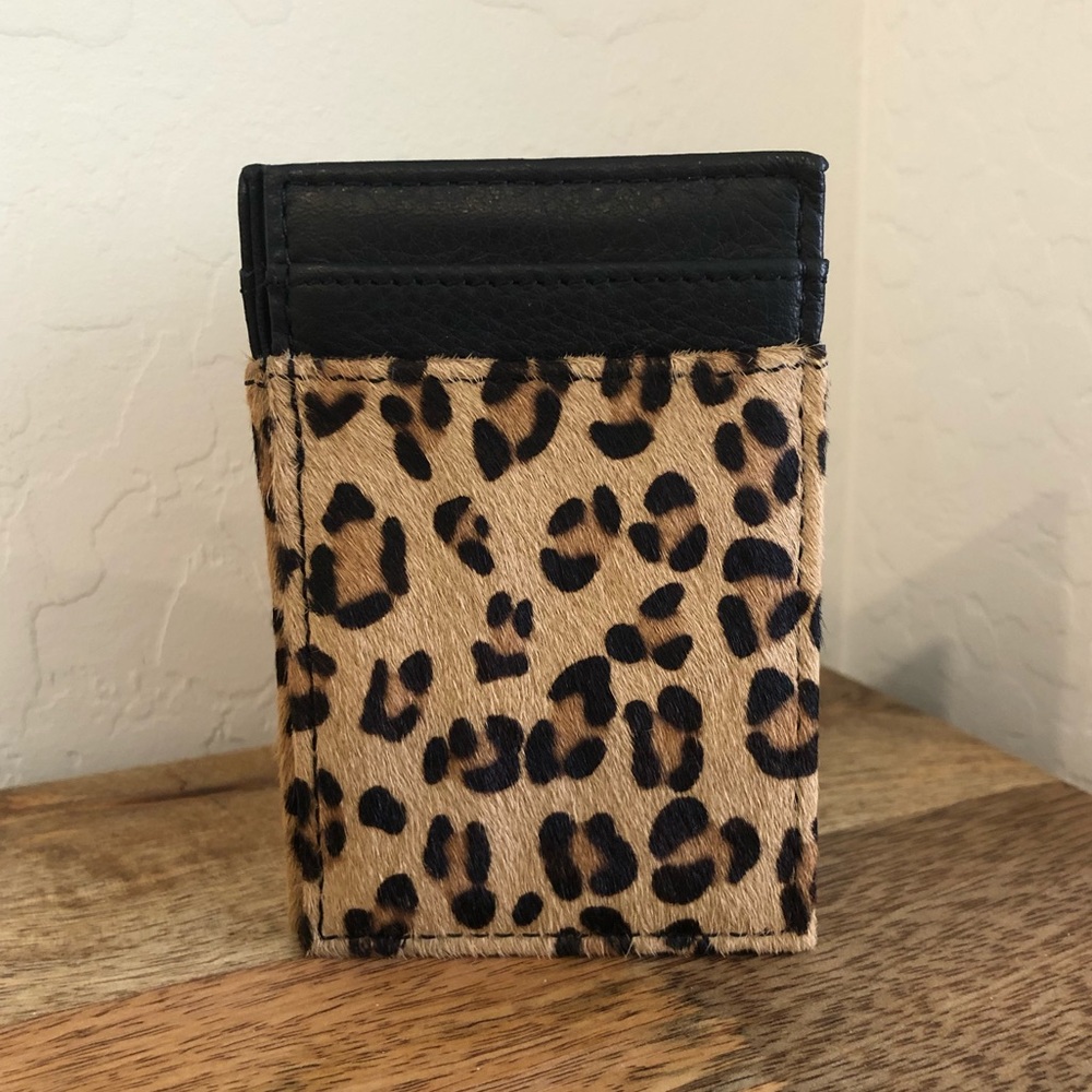 NWT J. Crew Magic Wallet in Leopard Calf Hair